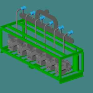 rack 6 bitzer compressors 3D revit (.rfa) downloadable file